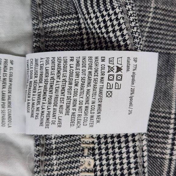American Eagle Black and White Plaid Mini Skirt Size 14 Preppy Plaid Skirt - Picture 9 of 10